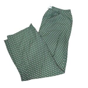 Vineyard Vines Santa Whale Pajama Pants Womens Medium Christmas Holiday Green‎